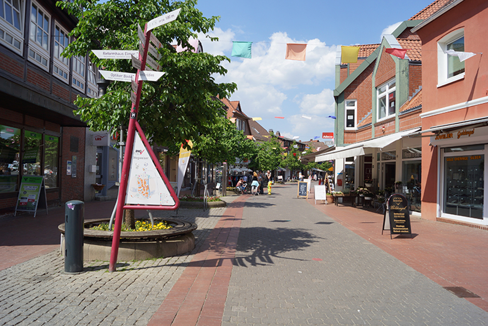 Blick in die Fußgängerzone Soltaus