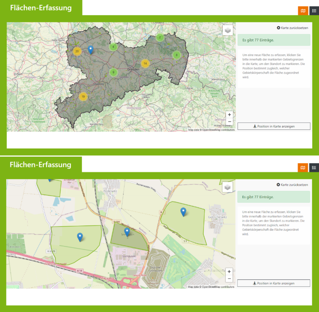 Flächenerhebungstool Sachsen