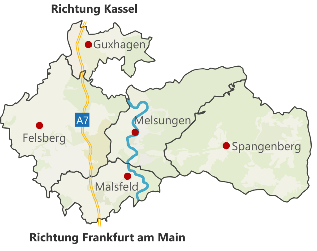 Kartographische Darstellung Melsunger Land
