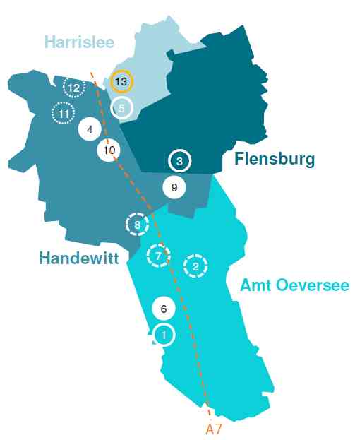 Kategorisierte Potenzialflächen und Suchräume in der Region
